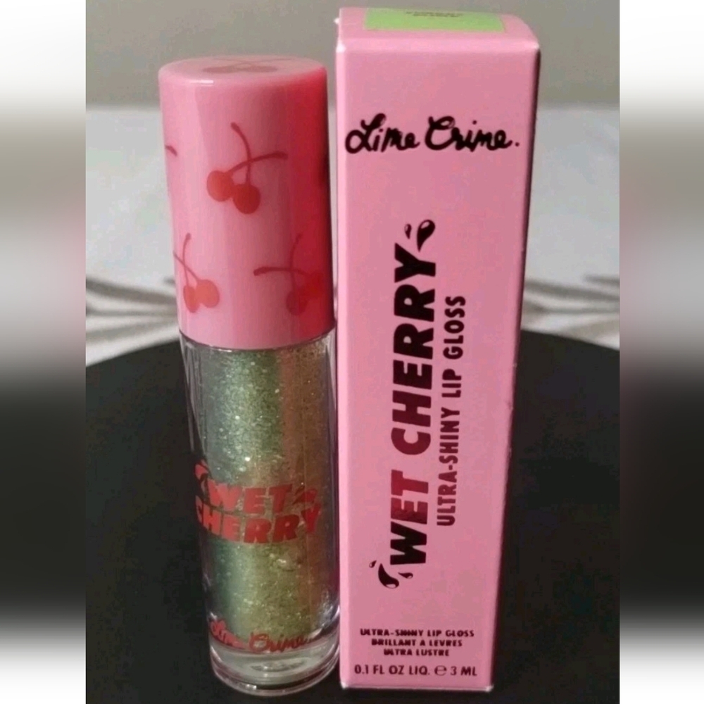 Lime Crime Wet Cherry Lip Gloss Cherry Slime NIB